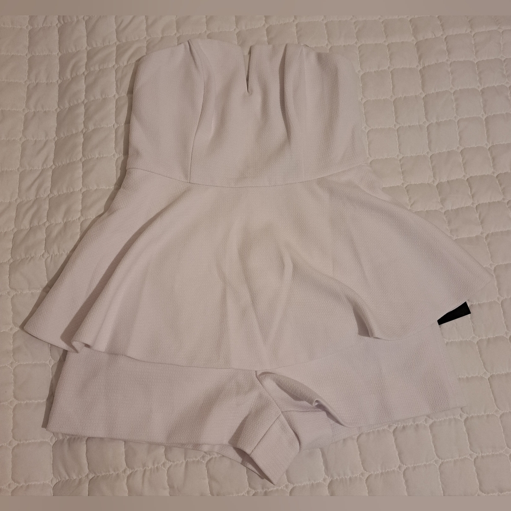 Lulus white short romper size medium